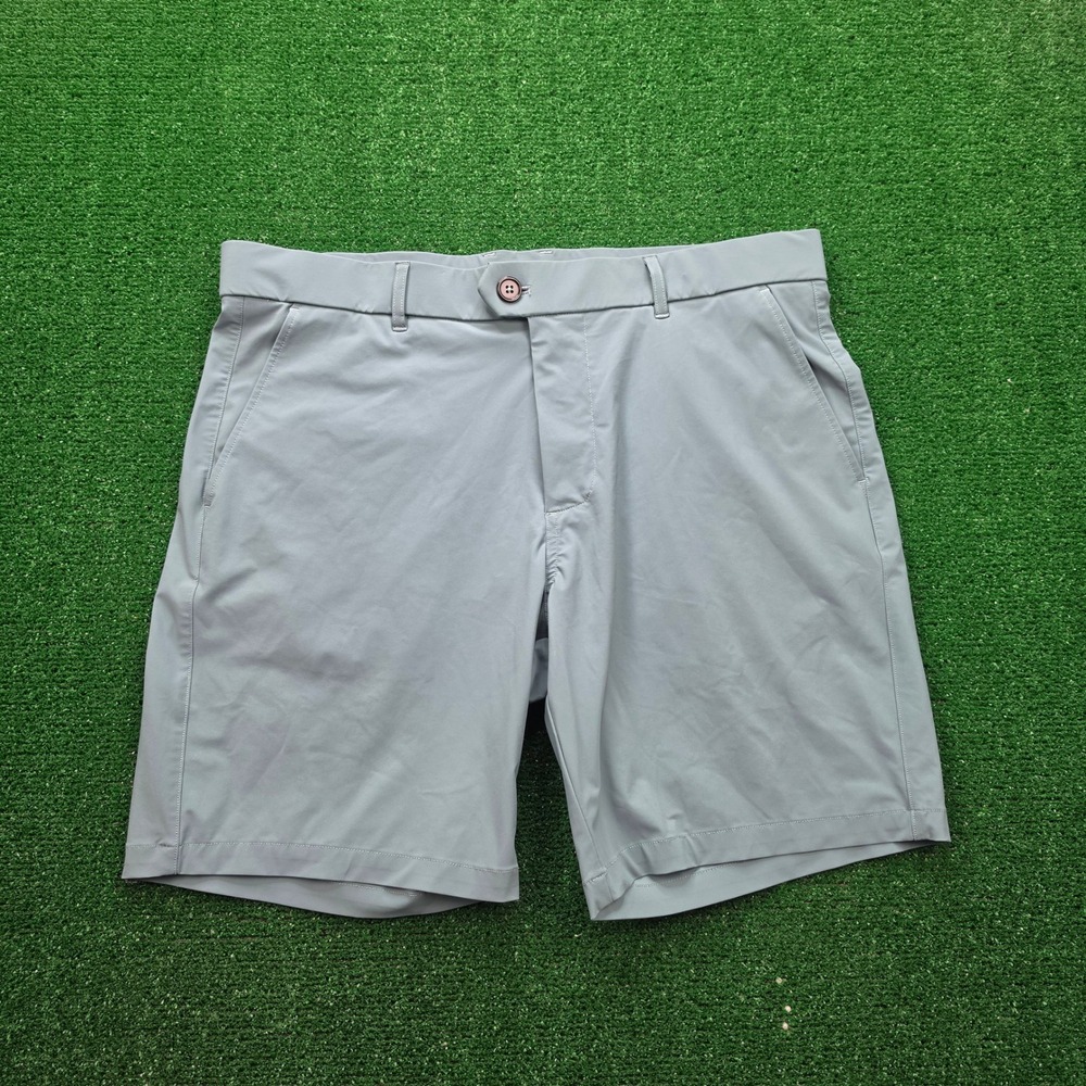 Greyson Performance Golf Shorts Mens 34 Teal Stretch Flat Front Outdoors